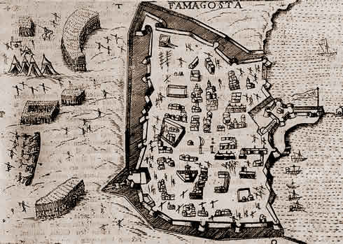 Альфонсус Лазор. Карта Фамагусты. 1713 год
